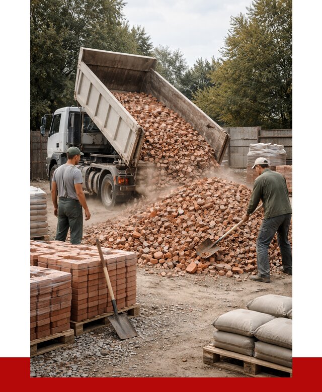 Бой кирпича в Мирном с доставкой от 4246 руб/куб | ПРОНЕРУДМир