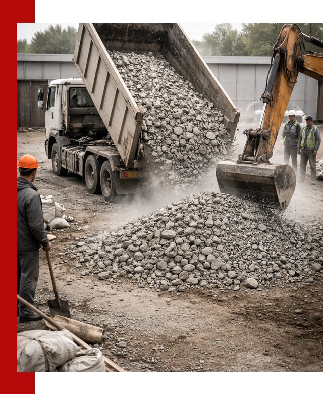 Доставка дробленого бетона в Мирном оптом и в розницу