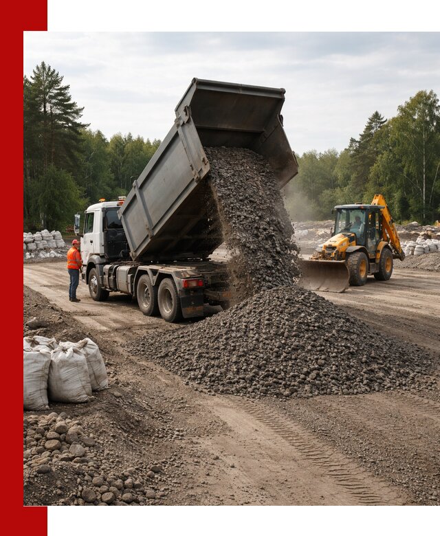 Доставка дробленого асфальта в Мирном для дорожных работ