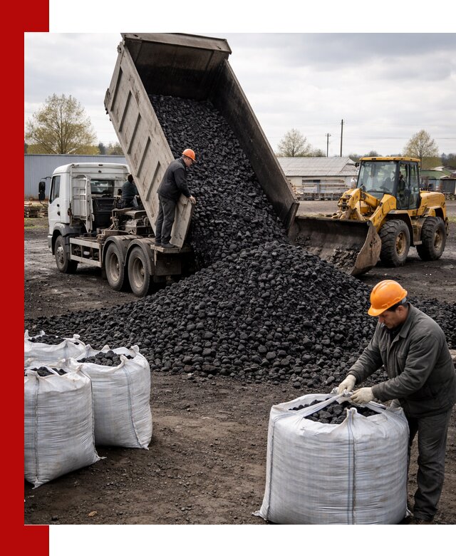 Доставка каменного угля в Мирном оптом и в розницу