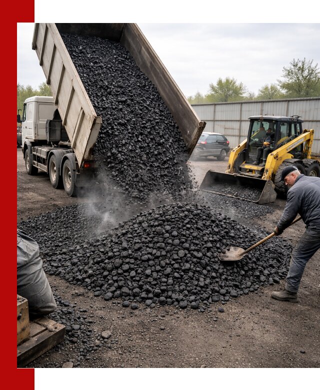 Доставка угля орех в Мирном оптом и в розницу
