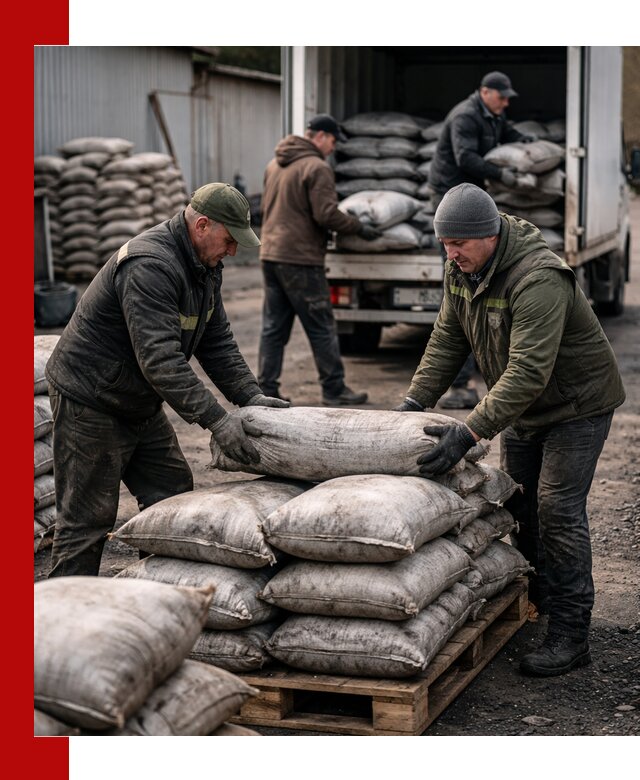 Доставка угля в мешках по выгодным ценам в Мирном