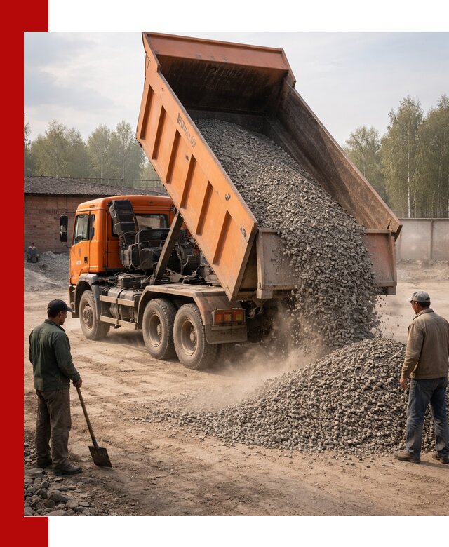 Доставка самосвалом 20 м3 в Мирном быстро и надежно