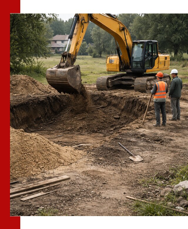 Рытье котлована под фундамент в Мирном (быстро и недорого)