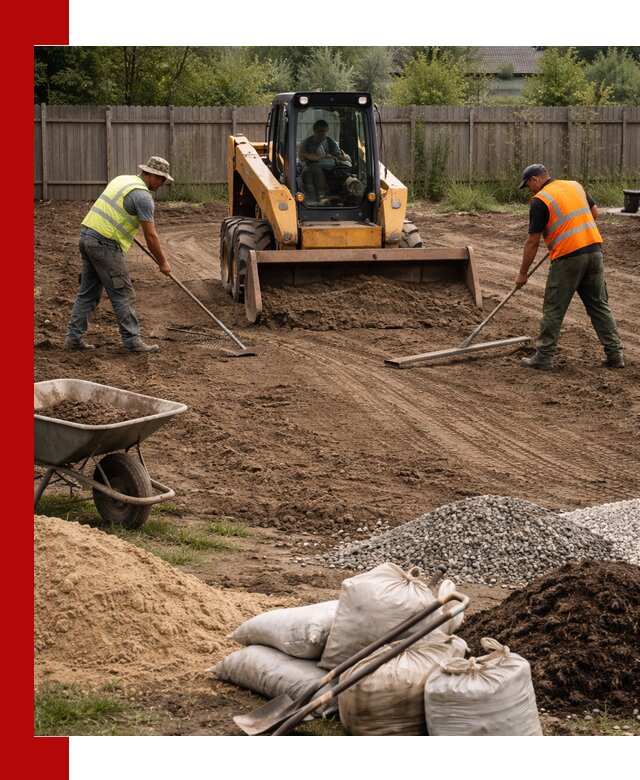 Выравнивание участка под строительство и благоустройство в Мирном